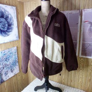aelfric eden  patchwork fleece coat